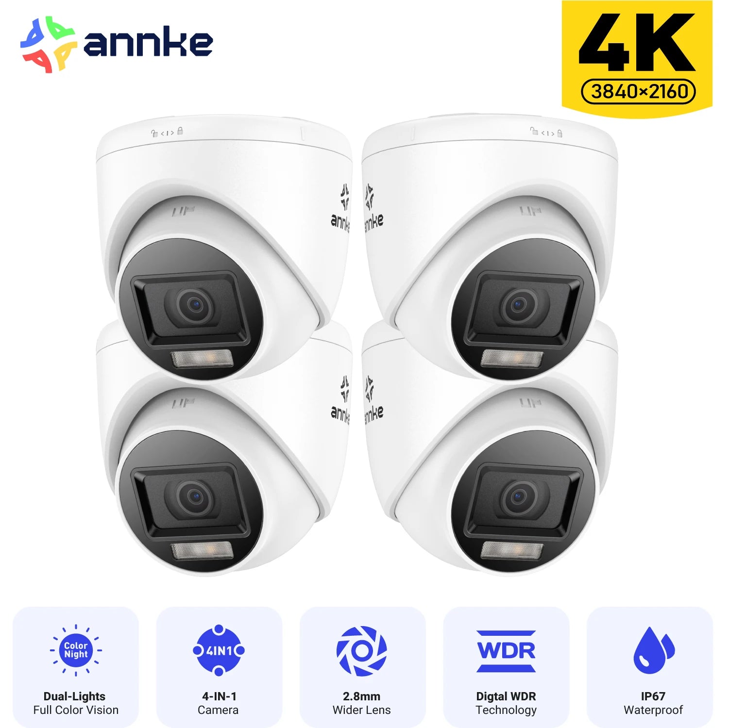 ANNKE 4K dodatna bullet kamera | IR nočno gledanje, IP67, 4K Ultra HD