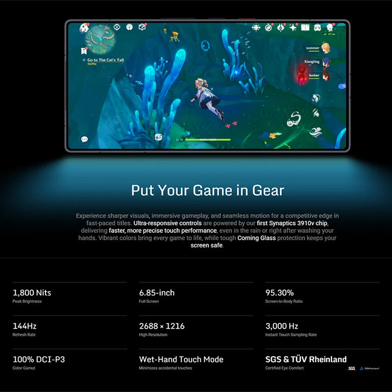 EDMAGIC 11 Pro 5G Gaming Phone | Snapdragon 8 Elite Gen 5 | 7,500mAh Battery | 6.85" AMOLED Full-Screen | Global Version - Limetastore