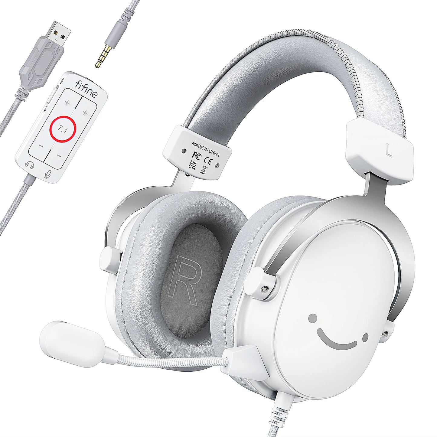 FIFINE H9 USB/3.5mm Gaming Headset | 7.1 Surround Sound & Pro Mic