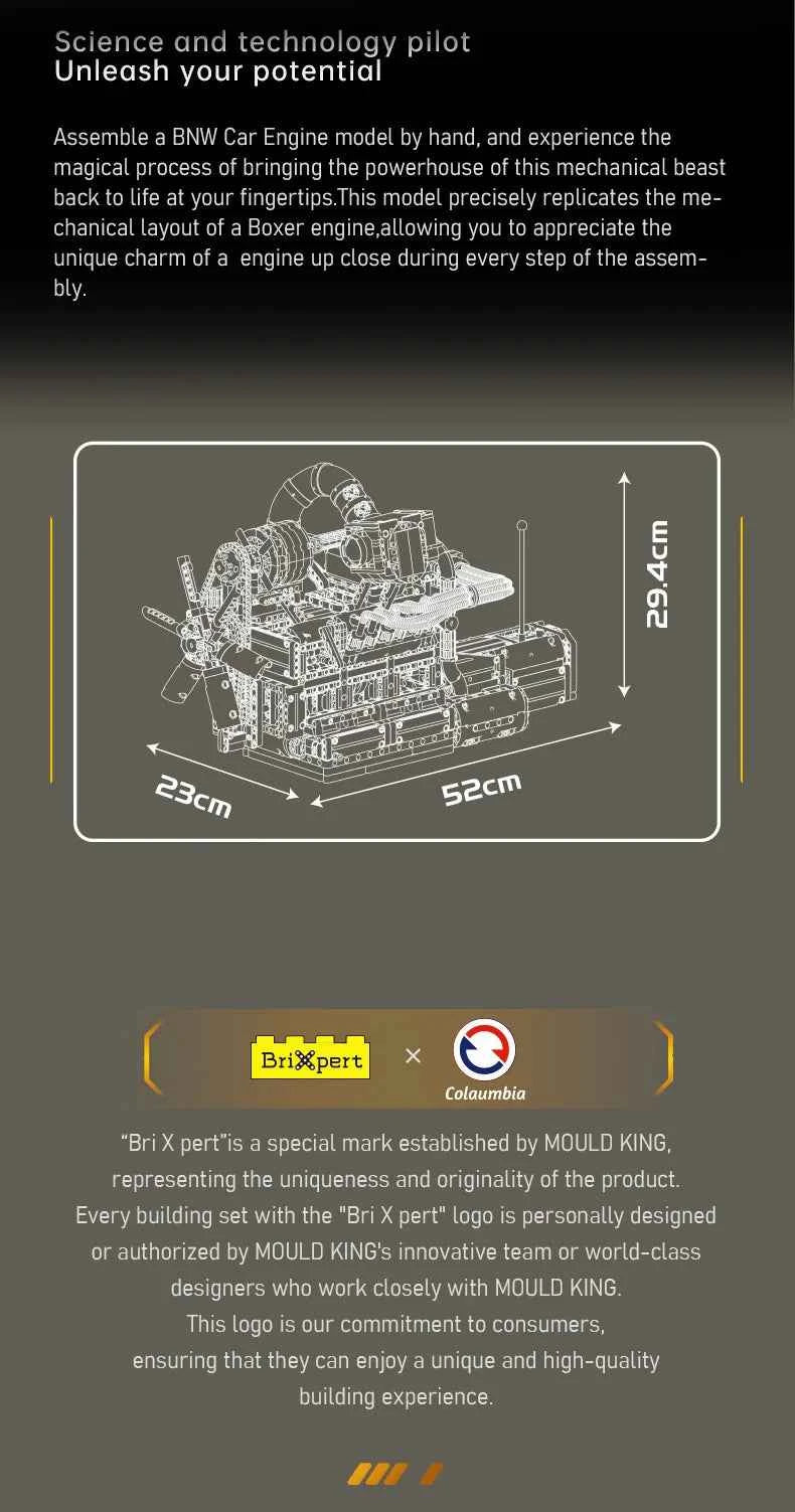 Mould King 10214 Motorized Rotary Piston Engine Building Set - Limetastore