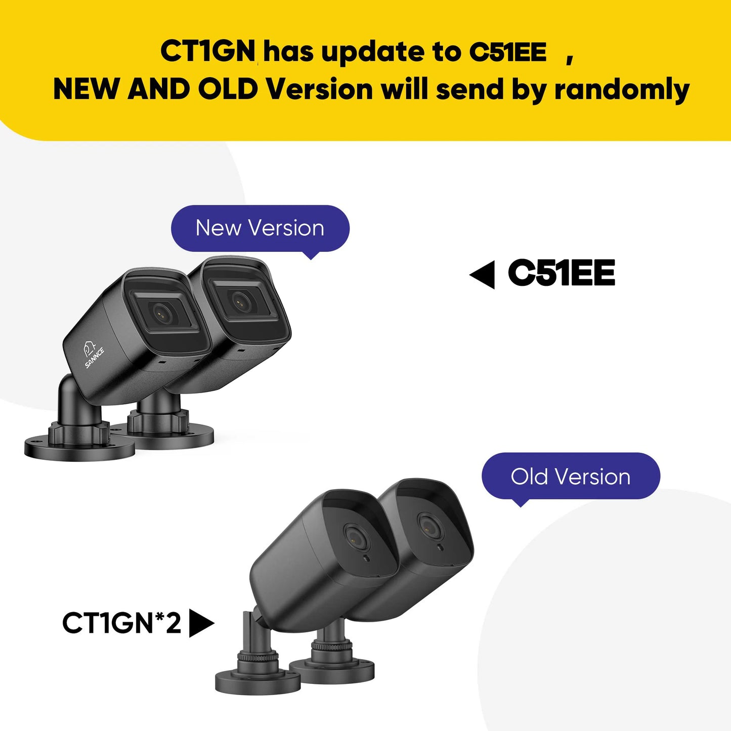 SANNCE 4-kanalni DVR CCTV sistem | 2/4 × 2MP IR kamere, 1080P TVI, 1280TVL, komplet za zunanji nadzor