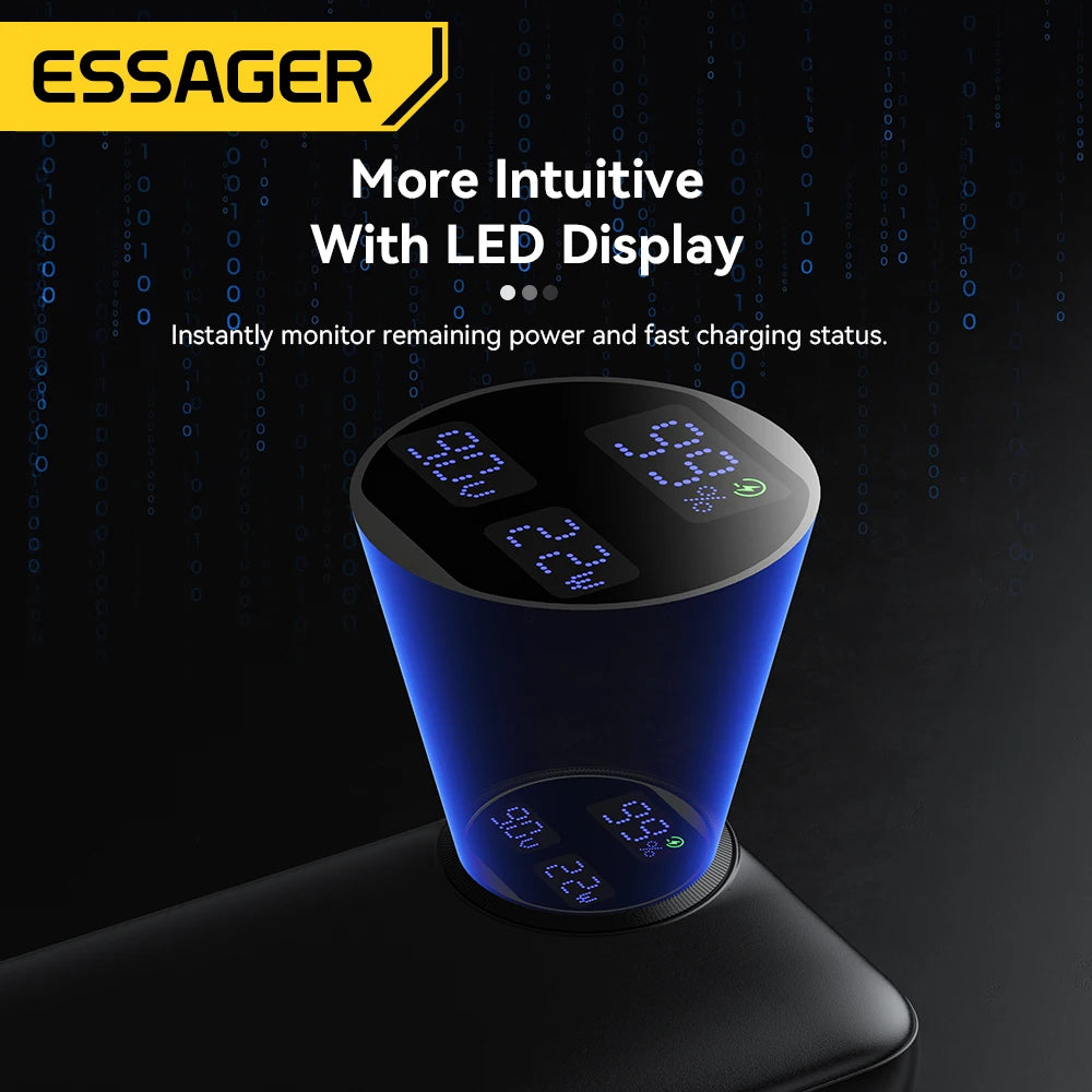 ESSAGER 30000mAh Power Bank 22.5W PD hitro prenosno polnjenje