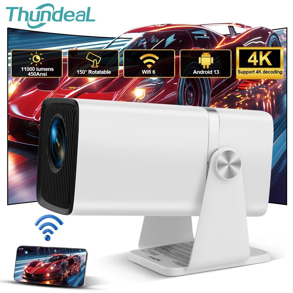 ThundeaL TD80W Native 1080P Full HD Mini Smart Projector — 4K Supported, Android