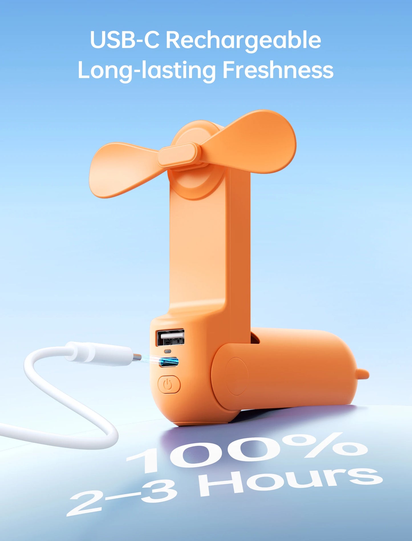 JISULIFE F8 nova barvna serija 3-v-1 ročni ventilator – 4800 mAh prenosni žepni ventilator