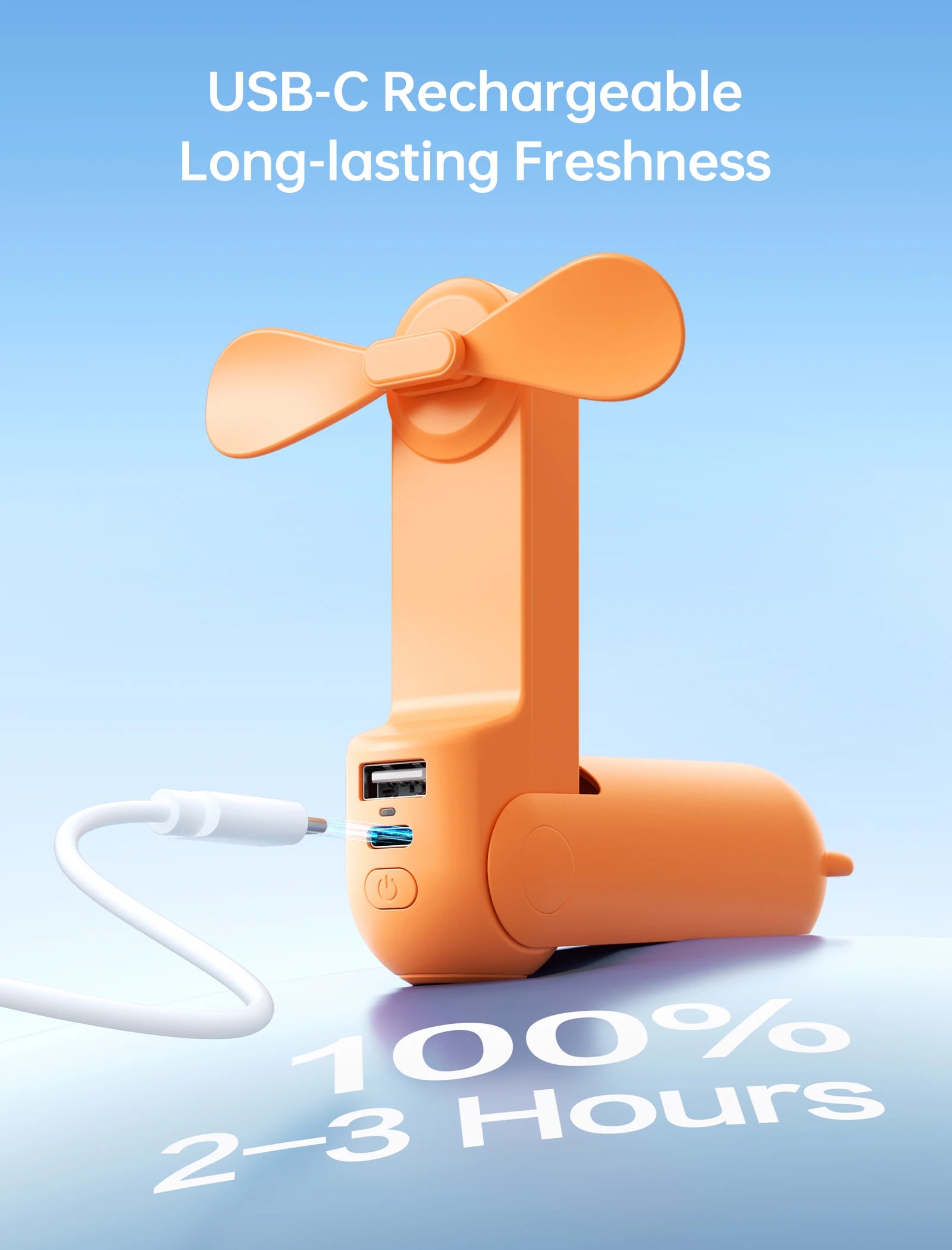 JISULIFE F8 nova barvna serija 3-v-1 ročni ventilator – 4800 mAh prenosni žepni ventilator