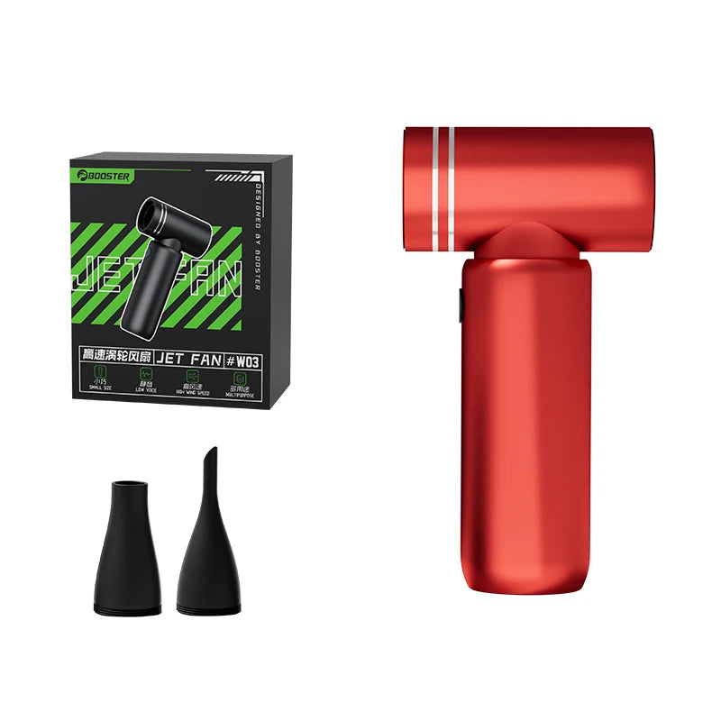 Booster Jet Fan Turbo Mini – 110.000 RPM brezkrtačni zračni pihalnik | Izjemno močan prenosni turbo ventilator