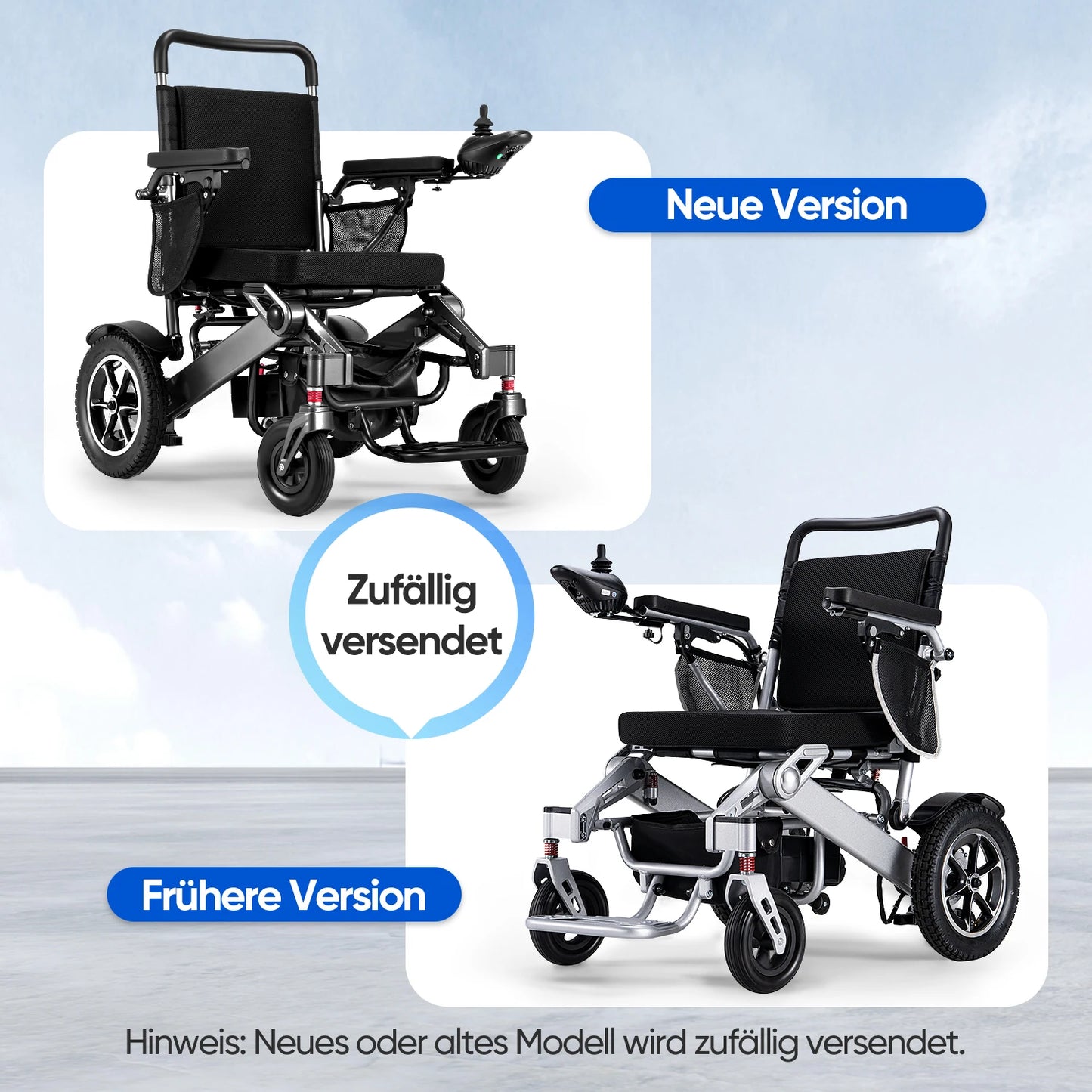 500W Aluminum Electric Wheelchair (Lightweight, Foldable, Weatherproof, 30 km Range)