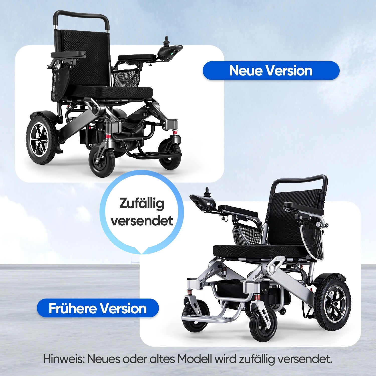 500W Aluminum Electric Wheelchair (Lightweight, Foldable, Weatherproof, 30 km Range)