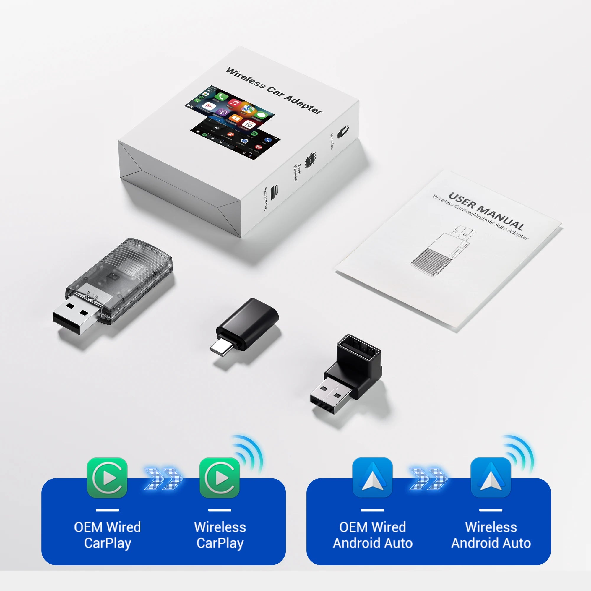 Brezžični adapter CarPlay OTTOCAST Mini Nova Cube 3.0