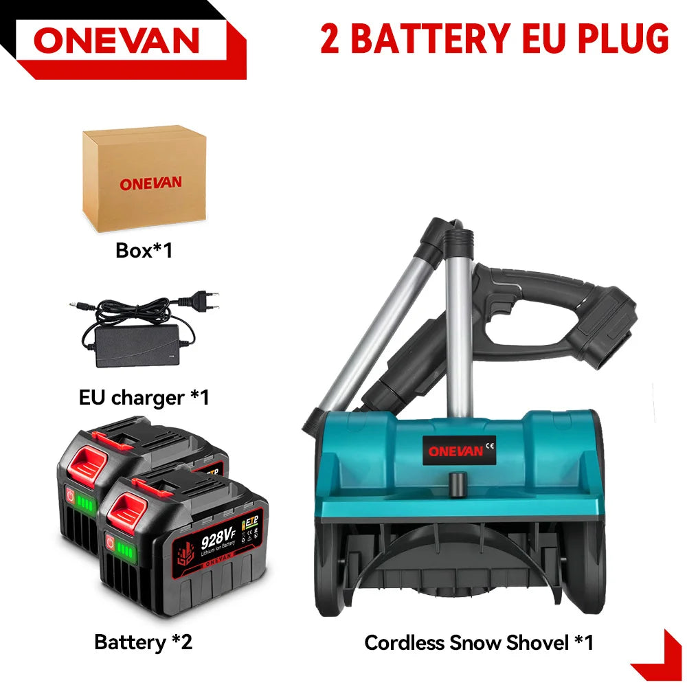 ONEVAN 2500W/3000W brezkrtačni električni snežni plug | Akumulatorski snežni pometač