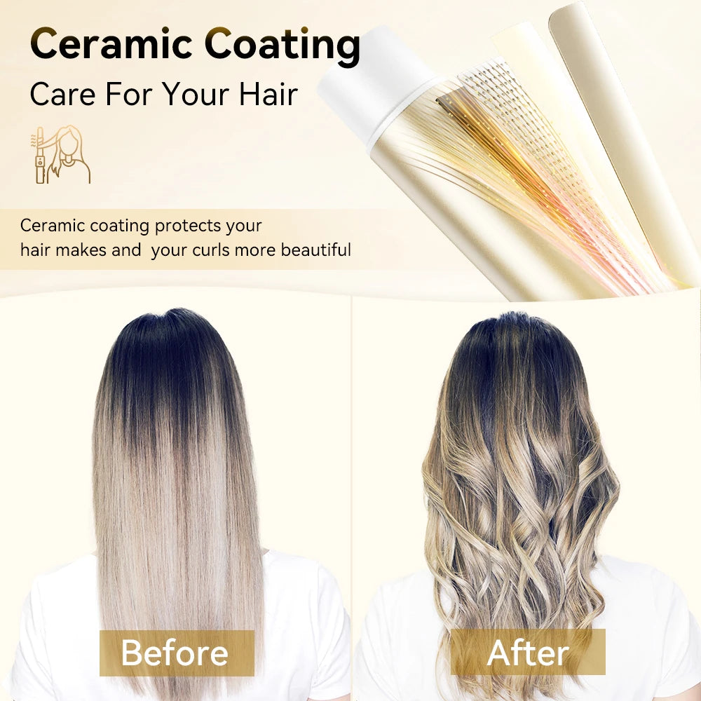 ANLAN Automatic Curling Iron | 30s Heat, Smart Temp, Ceramic Curls