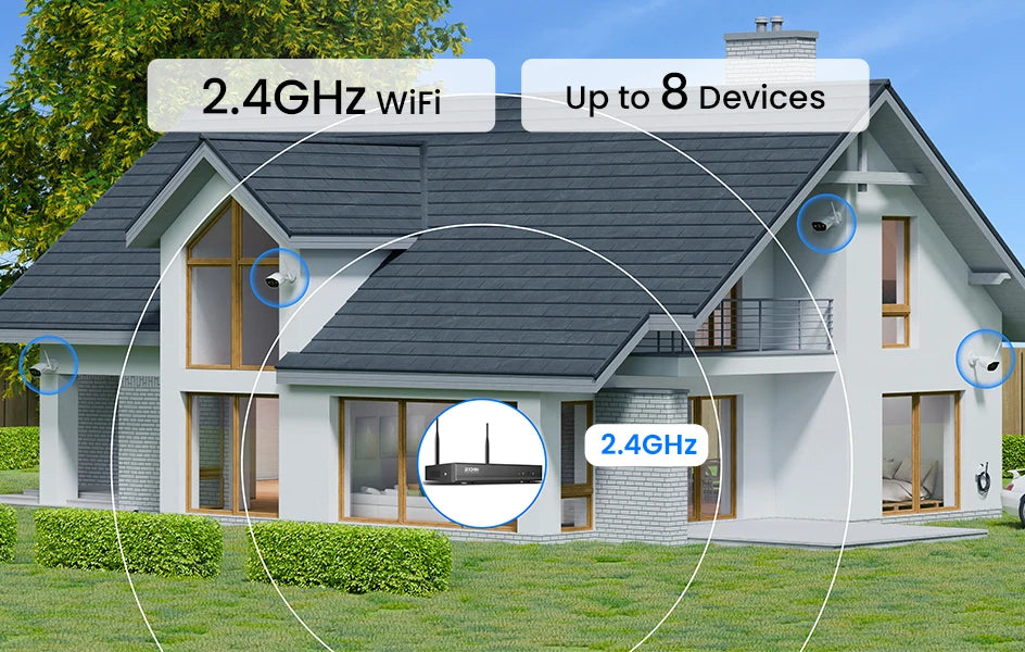 Varnostni kameri sistem Wi-Fi 6 ZOSI 2K – 3MP notranje/zunanje brezžične IP kamere z dvosmernim zvokom