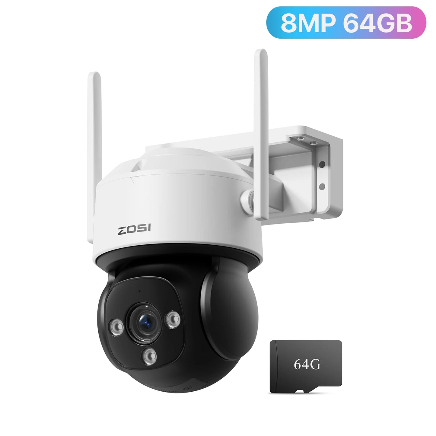 ZOSI C290 4K 8MP/4MP/2MP Outdoor PTZ WiFi Security Camera – Auto Person Tracking, 2‑Way Audio