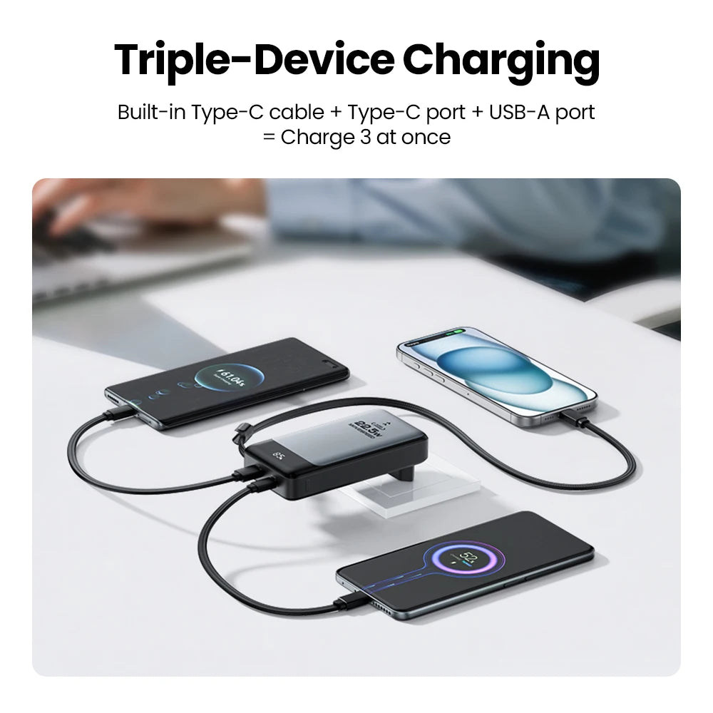 MOVESPEED MSP17 prenosna baterija (power bank) 10000mAh 2-v-1 z zložljivim EU vtičem