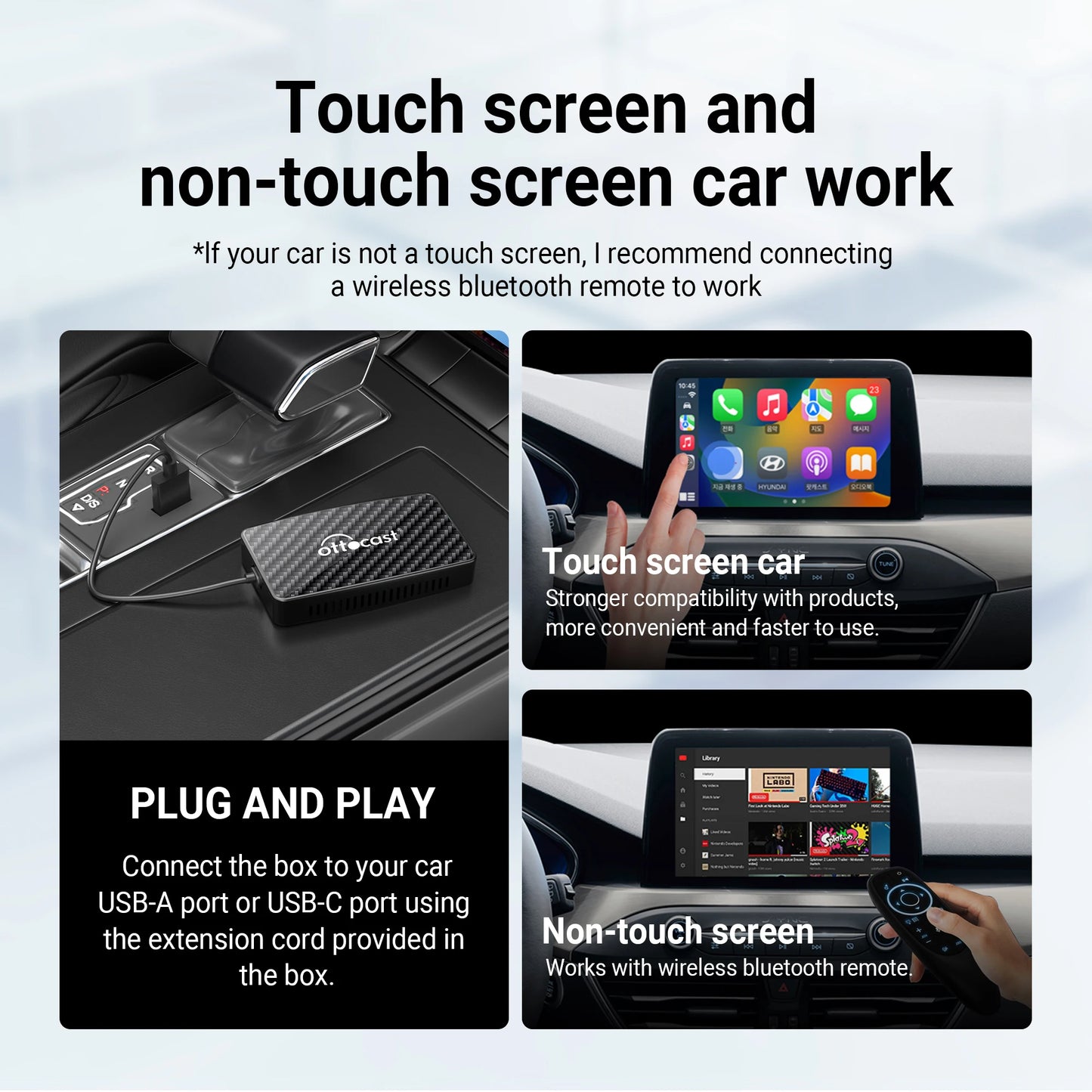 Brezžični video adapter OTTOCAST Play2Video Pro CarPlay