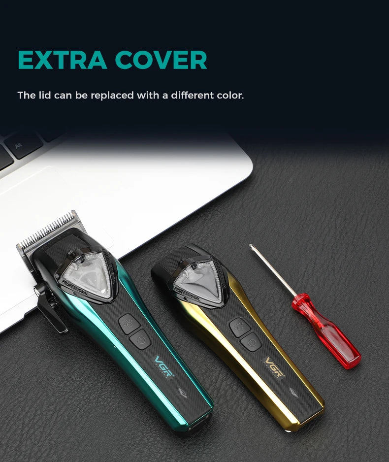VGR Hair Trimmer Professional Hair Cutting Machine Vector Motor Hair Clipper 11000 RPM Barber Cordless Trimmer for Men V-883 S2