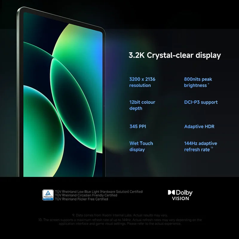 Warehouse FR Xiaomi Pad 8 Pro global Version 8 Hearts Snapdragon®8-core Elite processor, screen inches 11,2 K 144Hz, battery 9200 mAh, HyperCh 67 W - Limetastore