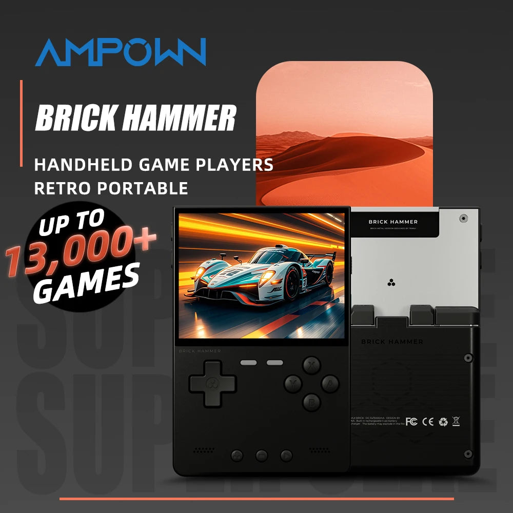 AMPOWN TRIMUI BRICK Metal Retro Games Console Portable Handheld Game Player CNC 3.2 IPS Screen Linux System Video Gaming Device - Limetastore