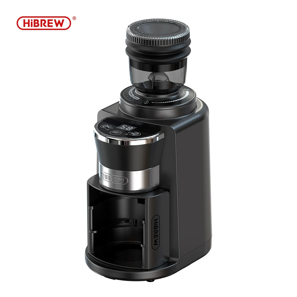 HiBREW avtomatski mlinček za kavo z brusom in 34 stopnjami mletja za espresso, americano in prelivanje, vizualni predal za zrna G3A