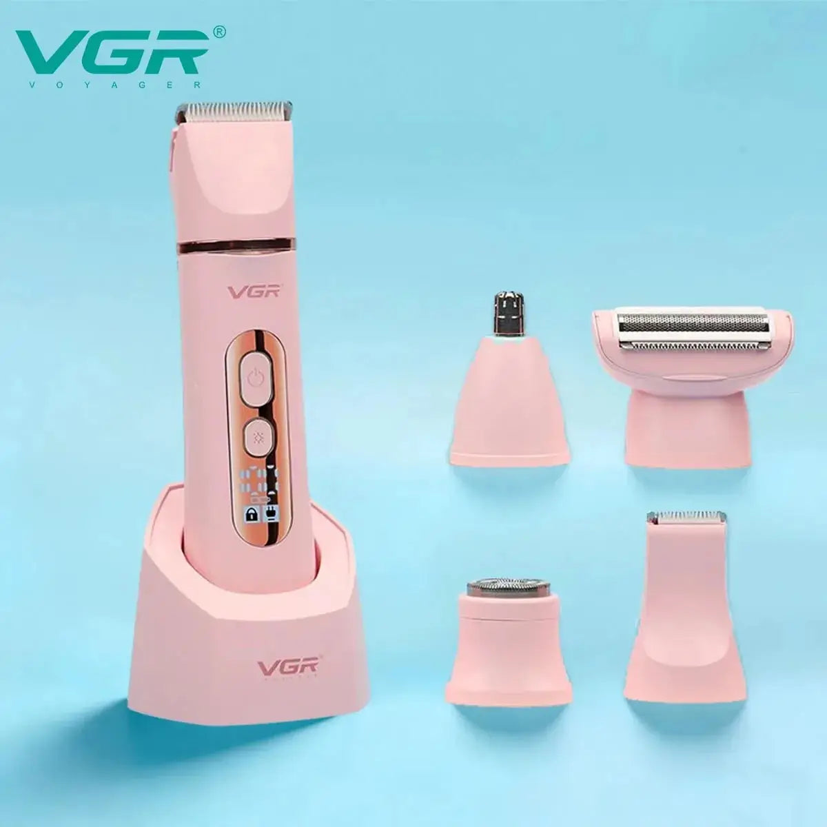 VGR V-763 3-v-1 epilator za ženske IPX7 vodoodporen odstranjevalec dlak