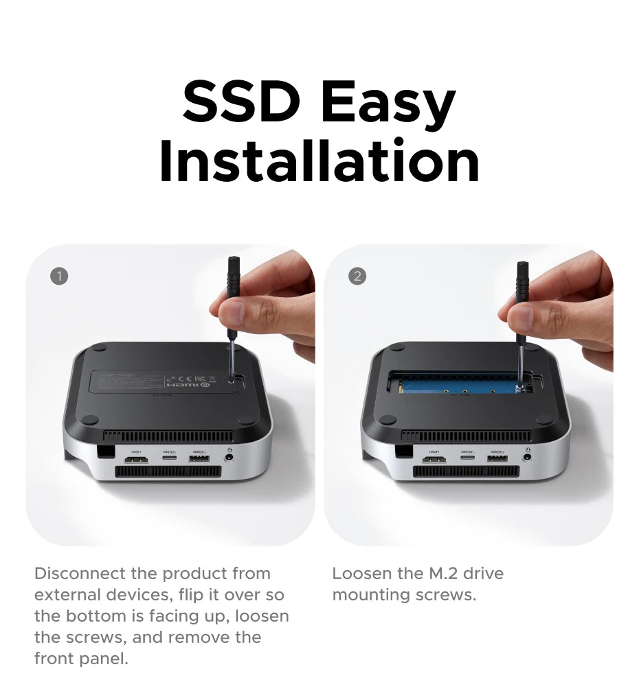 UGREEN 40Gbps Mac Mini M4 priklopna postaja z dvojnim USB-C, M.2 NVMe SSD ohišjem
