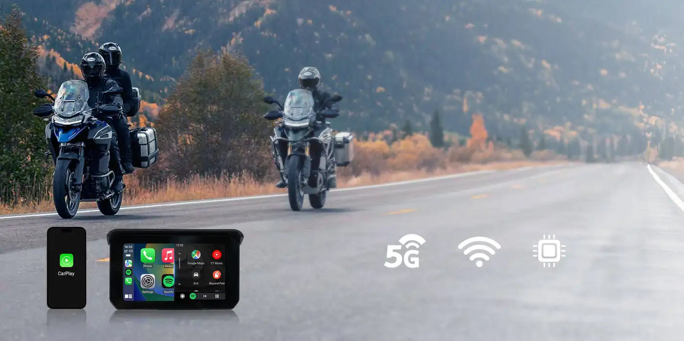 Lite C5 SE Motociklistični zaslon CarPlay Android Auto vodoodporen