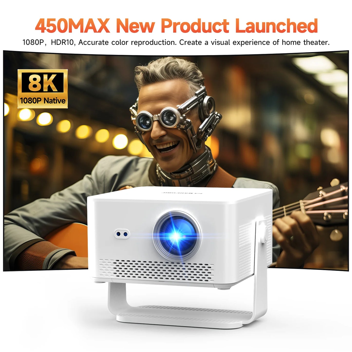 Pametni projektor Magcubic HY450 MAX | 1100 ANSI 1080P | Android 14 in podpora za 8K