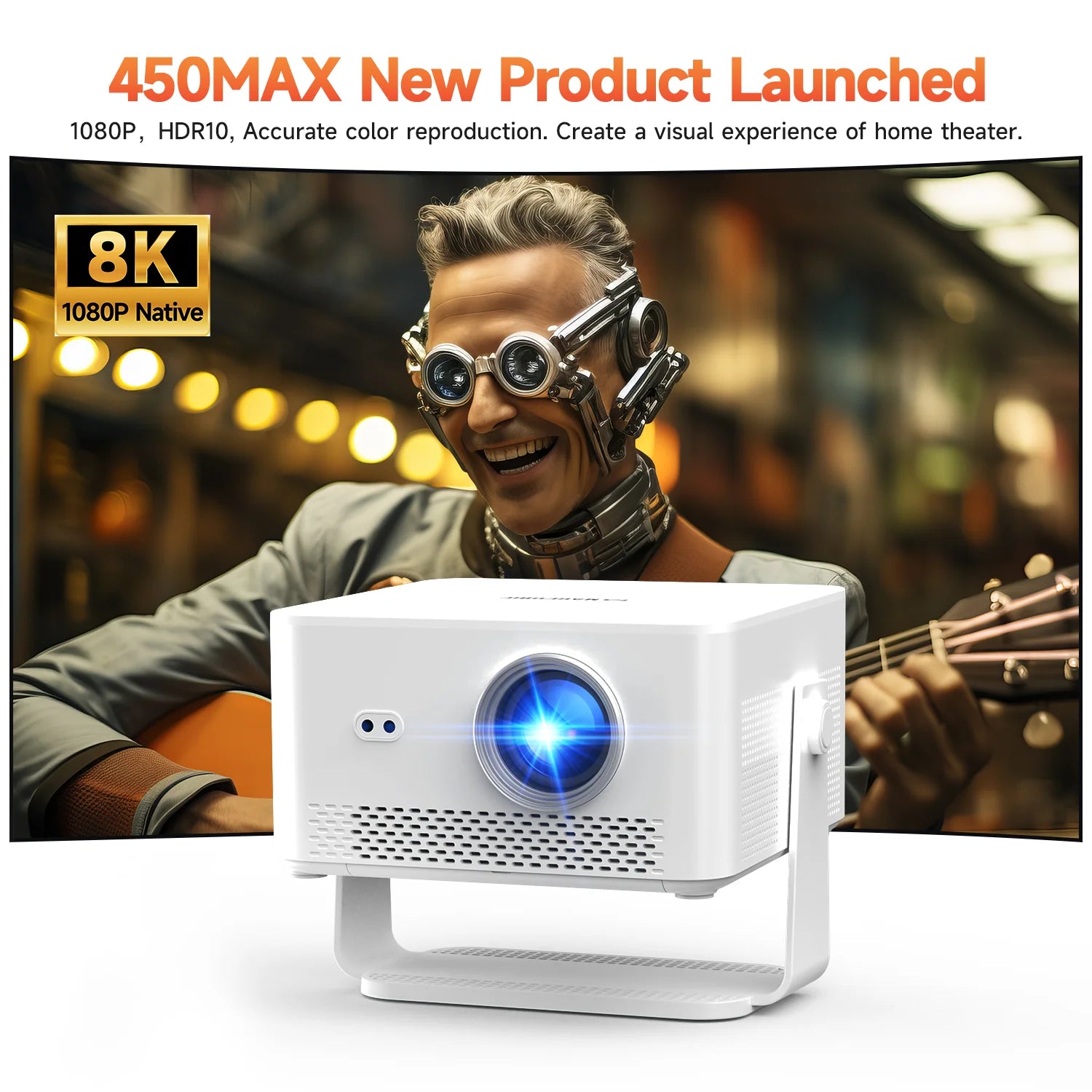 Pametni projektor Magcubic HY450 MAX | 1100 ANSI 1080P | Android 14 in podpora za 8K