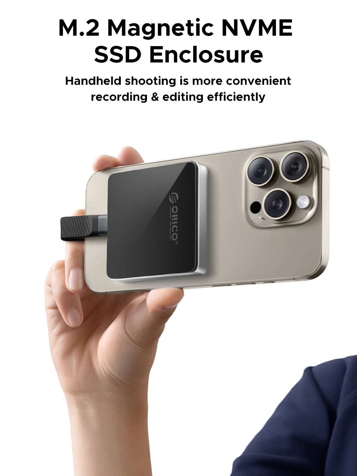 ORICO magnetni prenosni SSD USB3.2 20Gbps podpira snemanje videoposnetkov 4K ProRes za zunanji SSD disk serije iPhone 15 Pro
