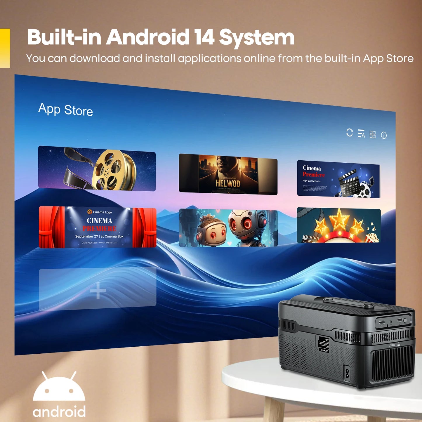 Magcubic HY450 projektor ultra kratkega dometa | 900 ANSI in samodejno ostrenje