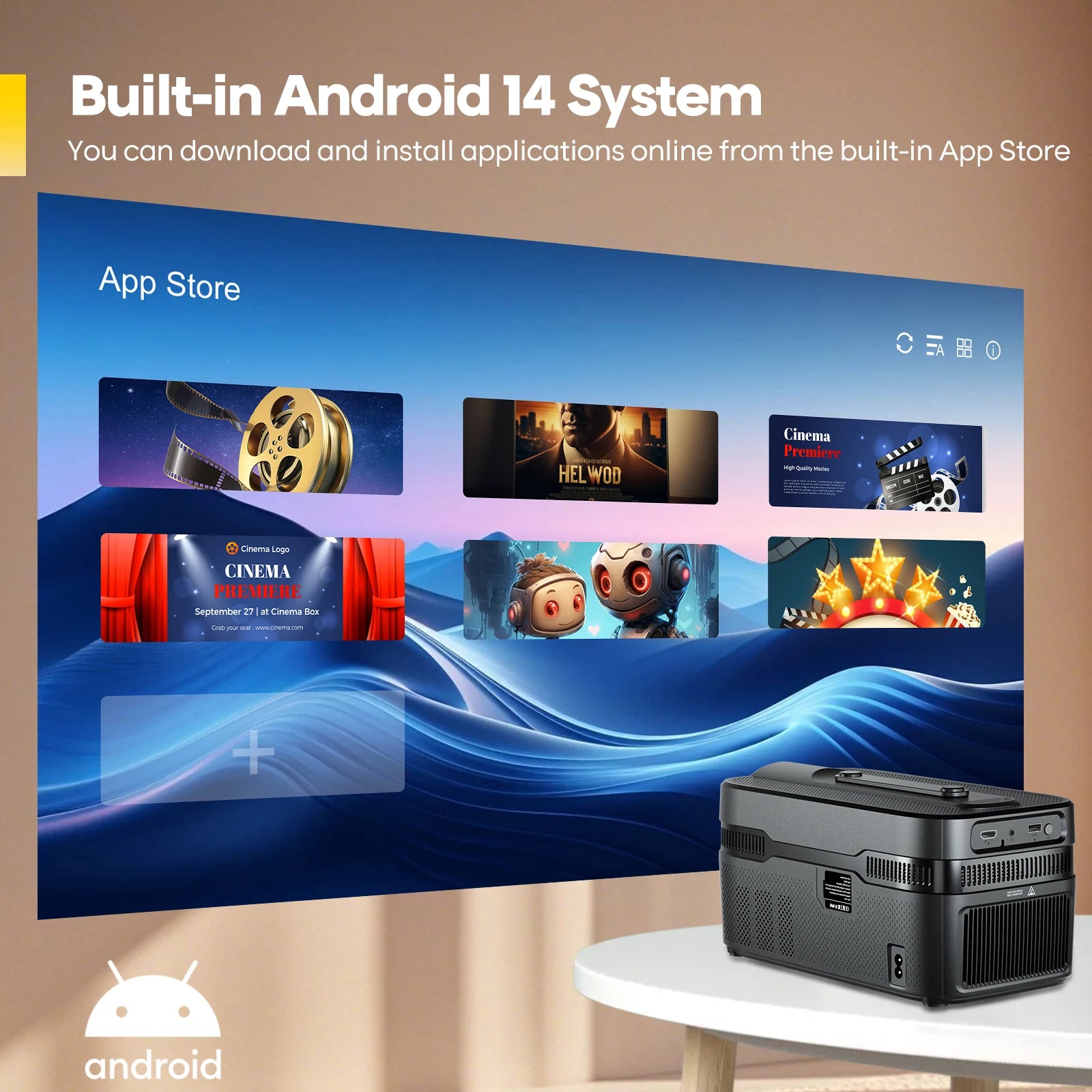 Magcubic HY450 projektor ultra kratkega dometa | 900 ANSI in samodejno ostrenje