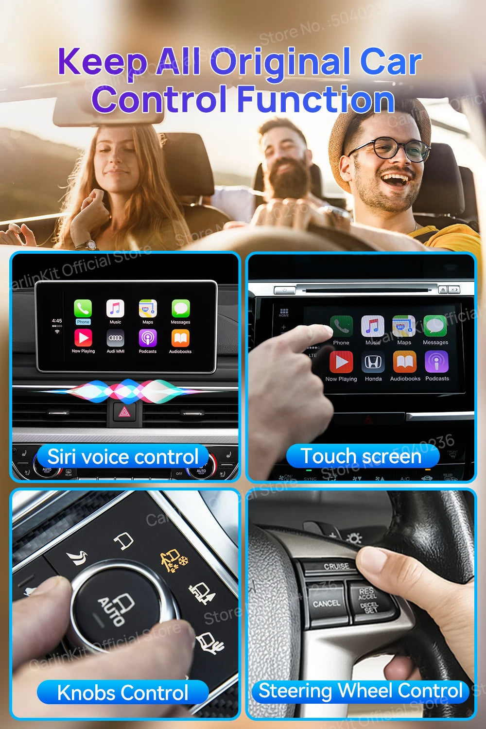 CarlinKit Android 13 QCM6125 brezžični CarPlay AI Box