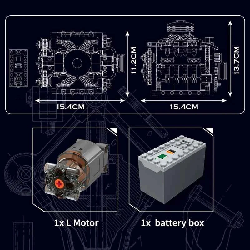 Mould King 10171 Motorized Technical Car – LSX454 V8 Engine Building Block Model for Kids & Collectors - Limetastore