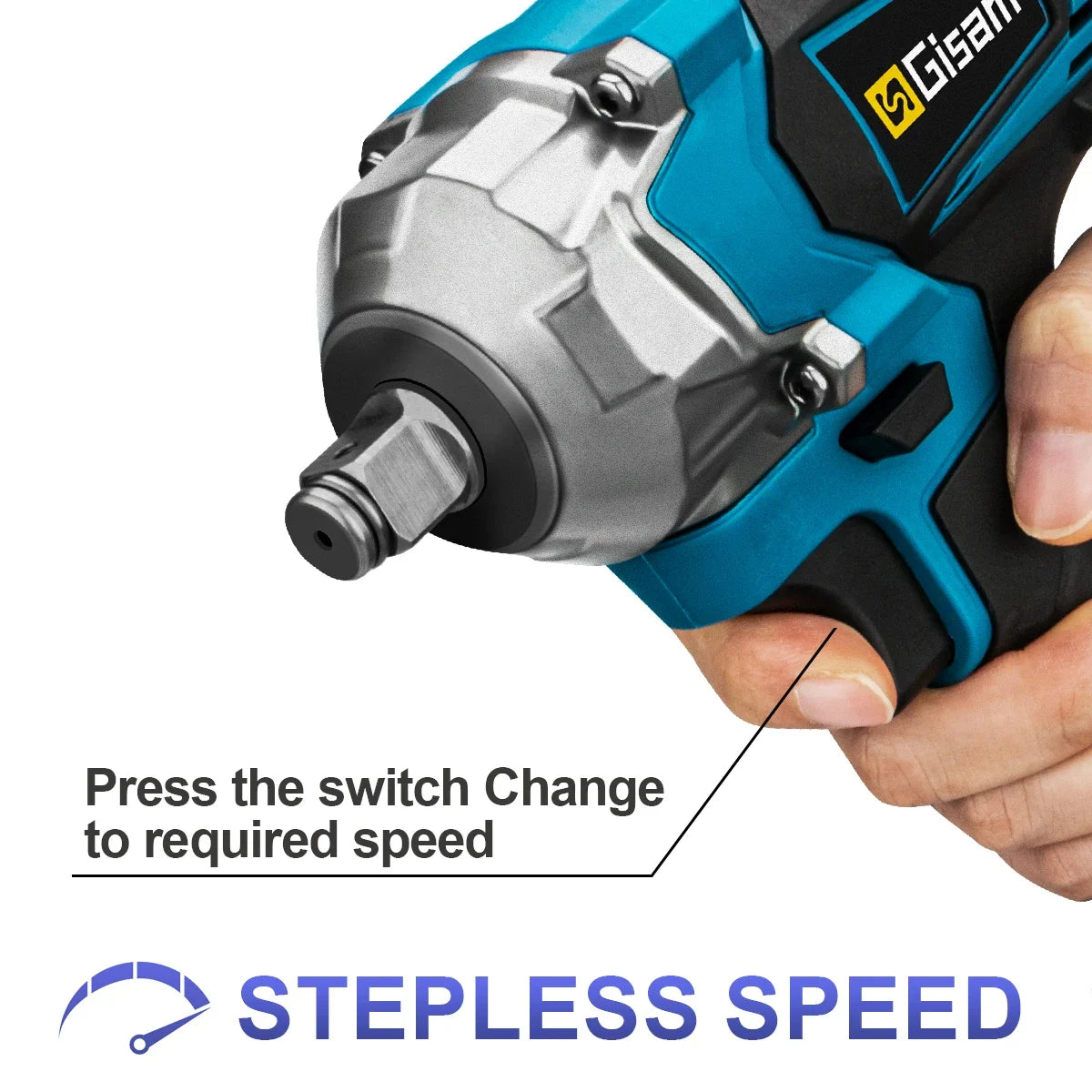 Gisam 1200N.m brezkrtačni udarni vijačnik 1/2" za Makita 18V