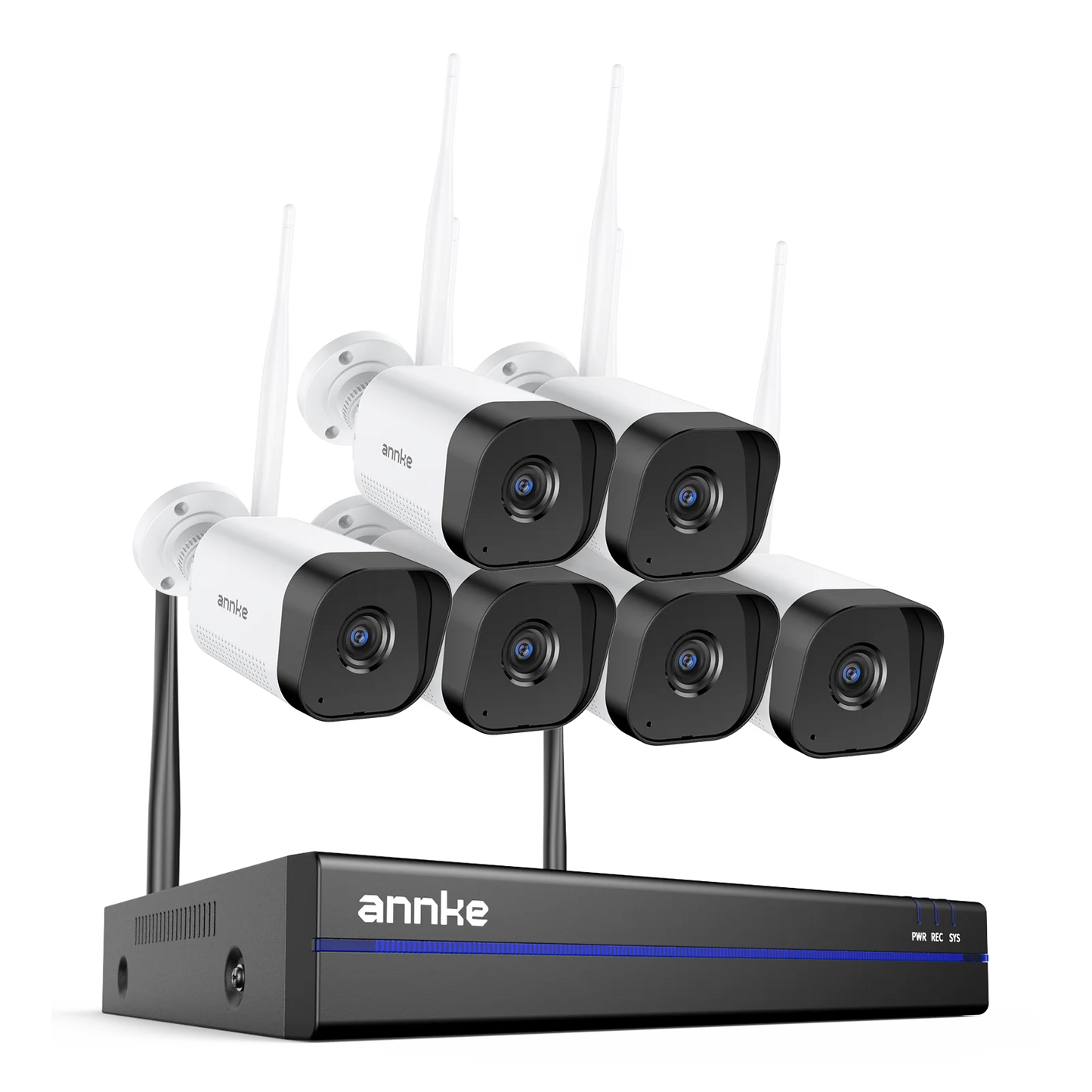 ANNKE WAS500 5MP brezžični CCTV sistem | 16-kanalni 4K NVR, WiFi kamere, dvosmerni zvok
