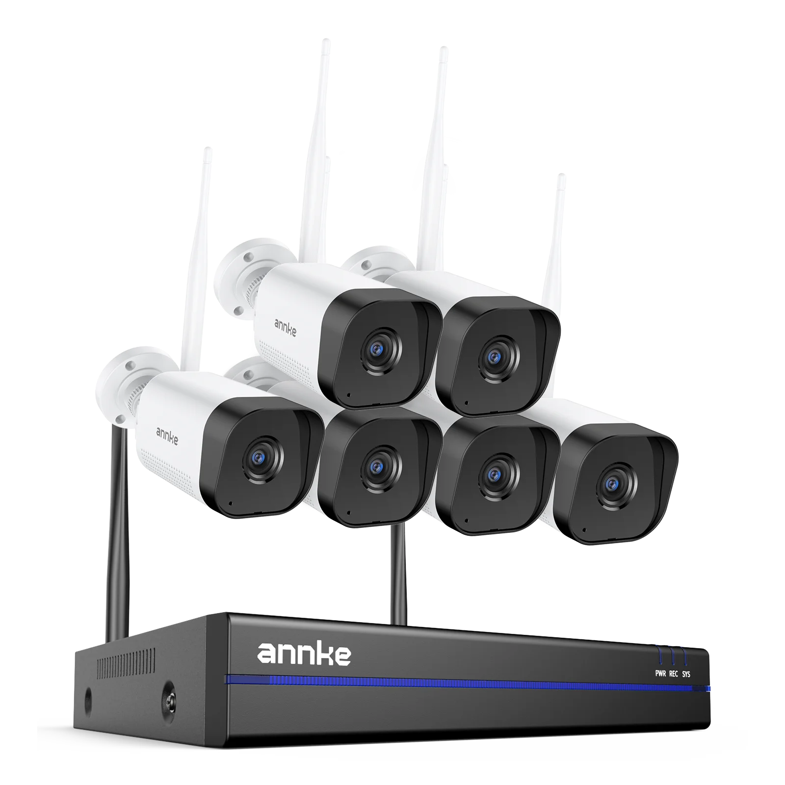 ANNKE WAS500 5MP brezžični CCTV sistem | 16-kanalni 4K NVR, WiFi kamere, dvosmerni zvok