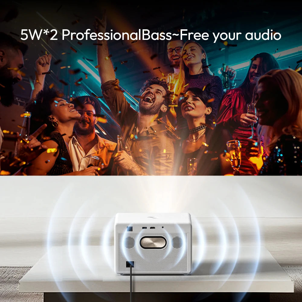 BYINTEK T5 Max Smart Projector | 1000 ANSI Lumens | Native 1080P 4K Support