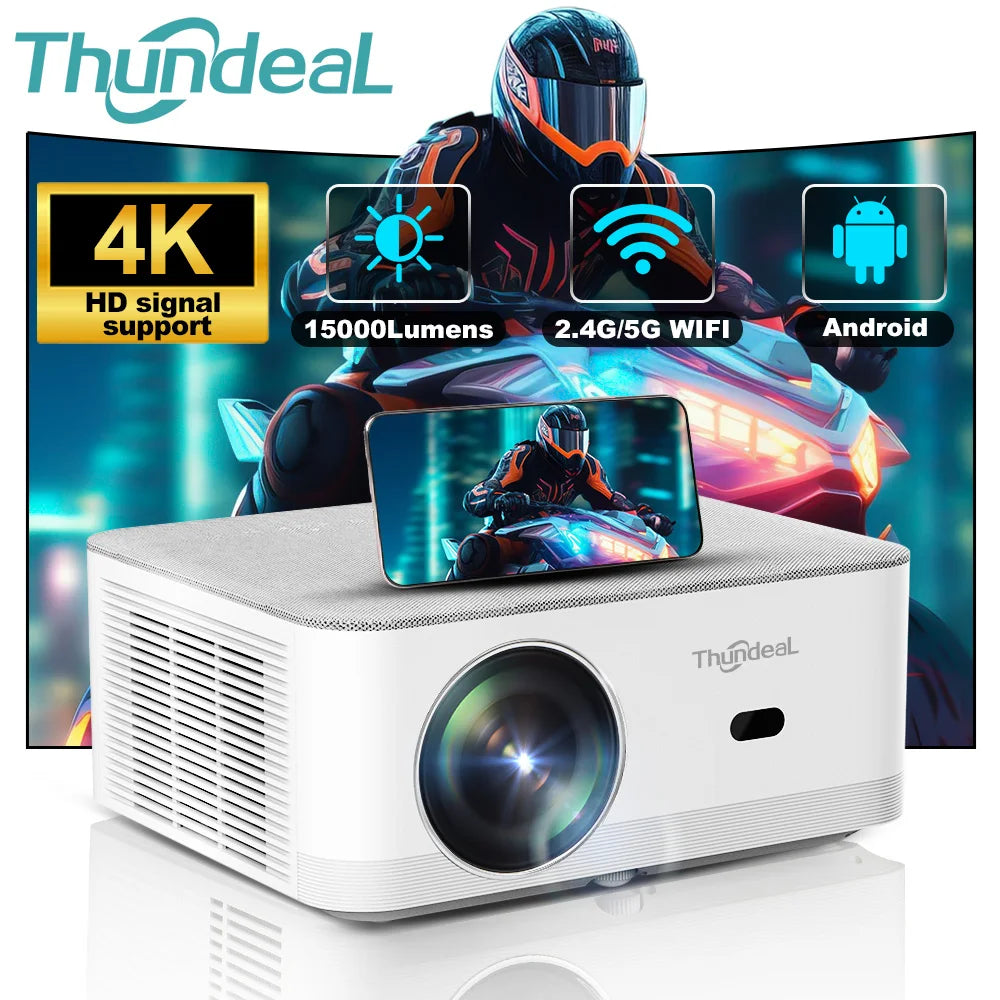 ThundeaL TD92 Pro Smart Full HD Projector – Native 1080P, 4K Support, Ultra-Fast WiFi & Android 3D