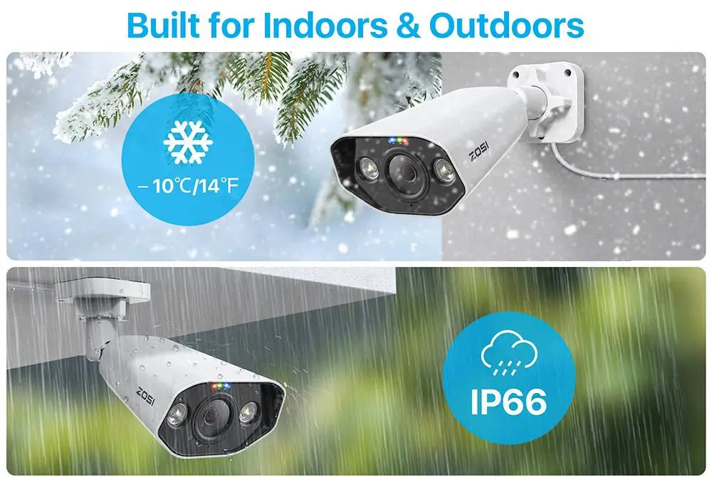ZOSI 4K 8MP PoE Security Camera System – AI Human/Vehicle Detection
