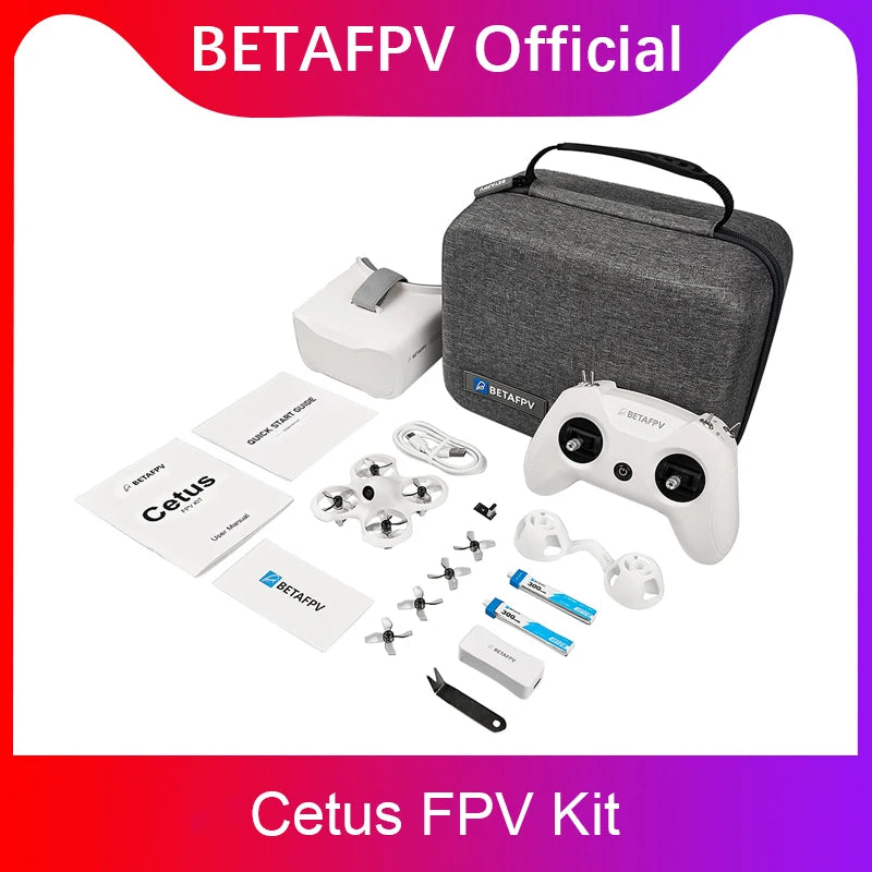 BETAFPV Cetus FPV Kit Indoor Racing Drone BNF/RTF Frsky D8 Lite Radio 2 SE Transmitter 5.8G 14DBI VR02 Goggles VTX