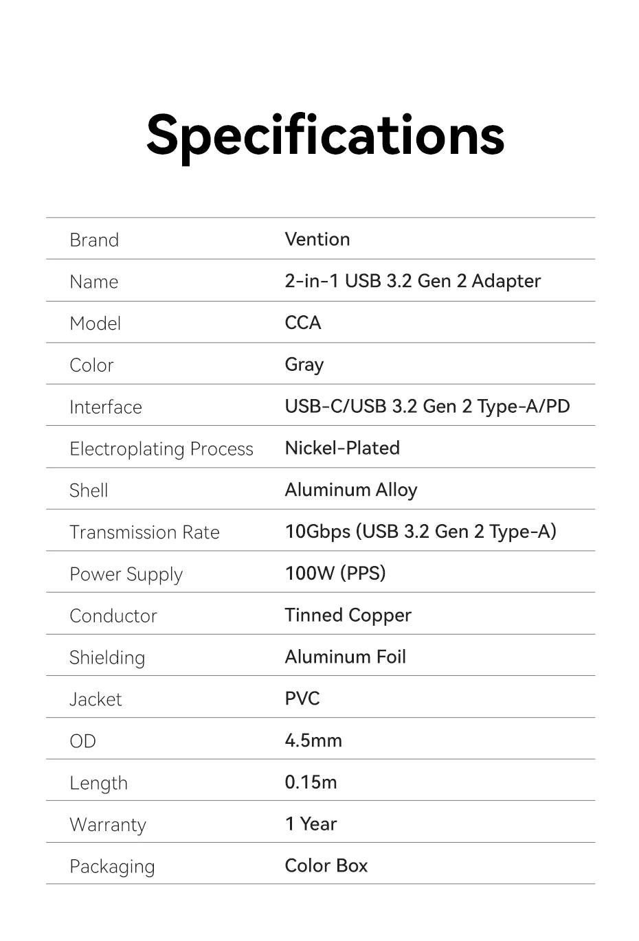 USB 3.2 OTG adapter – USB-C na USB-A, 10 Gb/s