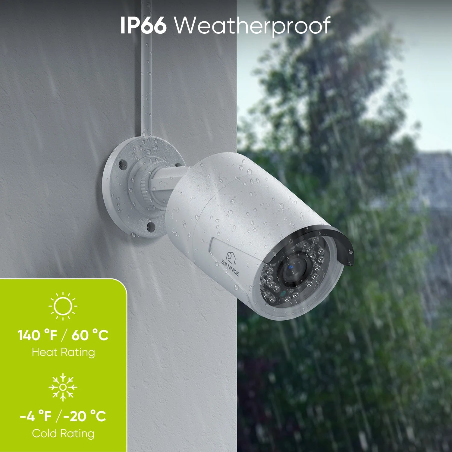 Sistem SANNCE 8-kanalni 8MP PoE NVR | 5MP IP66 kamere, nočno gledanje IR-CUT, žični CCTV komplet