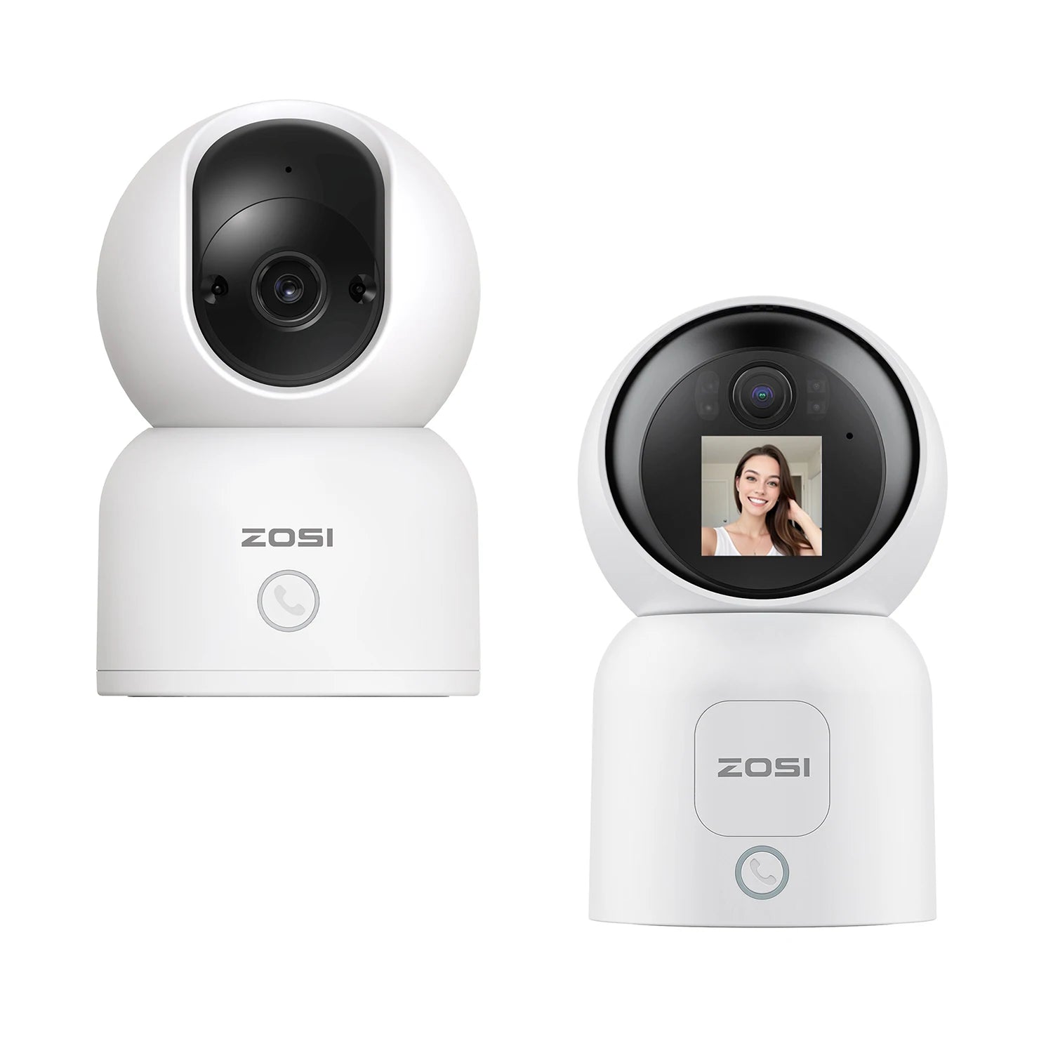 ZOSI Smart Baby Cam – WiFi PTZ Indoor Camera with AI Auto‑Tracking, 360° Panoramic View