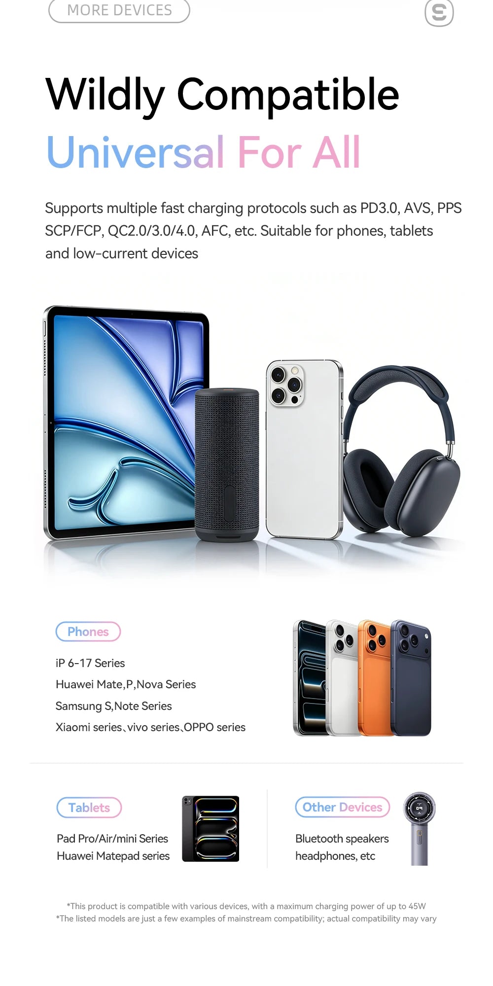ESSAGER 45W Power Bank 10000 mAh z vgrajenim kablom USB-C