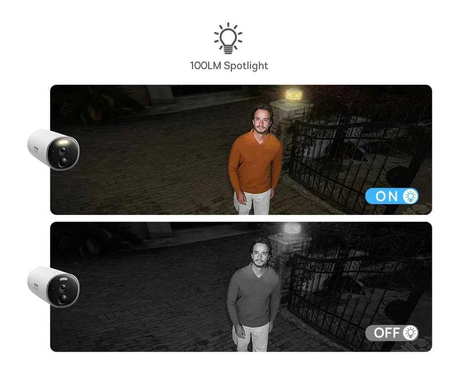 Baseus Security B1 Outdoor Camera 2K Wireless Wifi Camera Security Protection System 24/7 Recording Built-in 8GB Local Storage - Limetastore