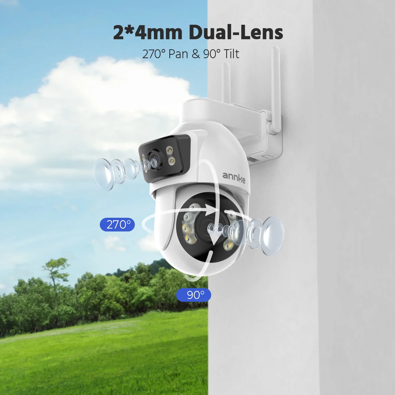 ANNKE WCD1012 10MP PTZ kamera z dvojno lečo | 12× zoom, sledenje z umetno inteligenco, WiFi