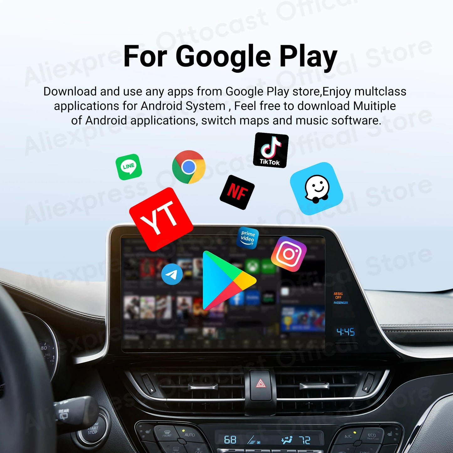 OTTOCAST P3 Lite OttoAiBox Brezžični CarPlay Android AI Box