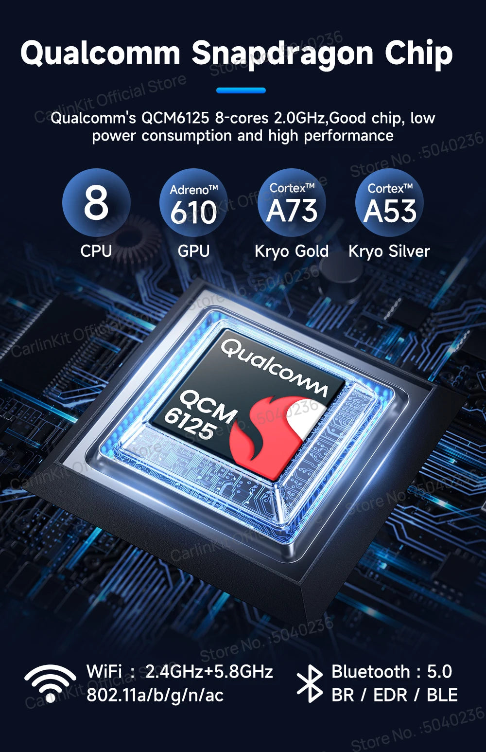 CarlinKit Android 13 8-jedrni 8+128 GB brezžični CarPlay AI Box