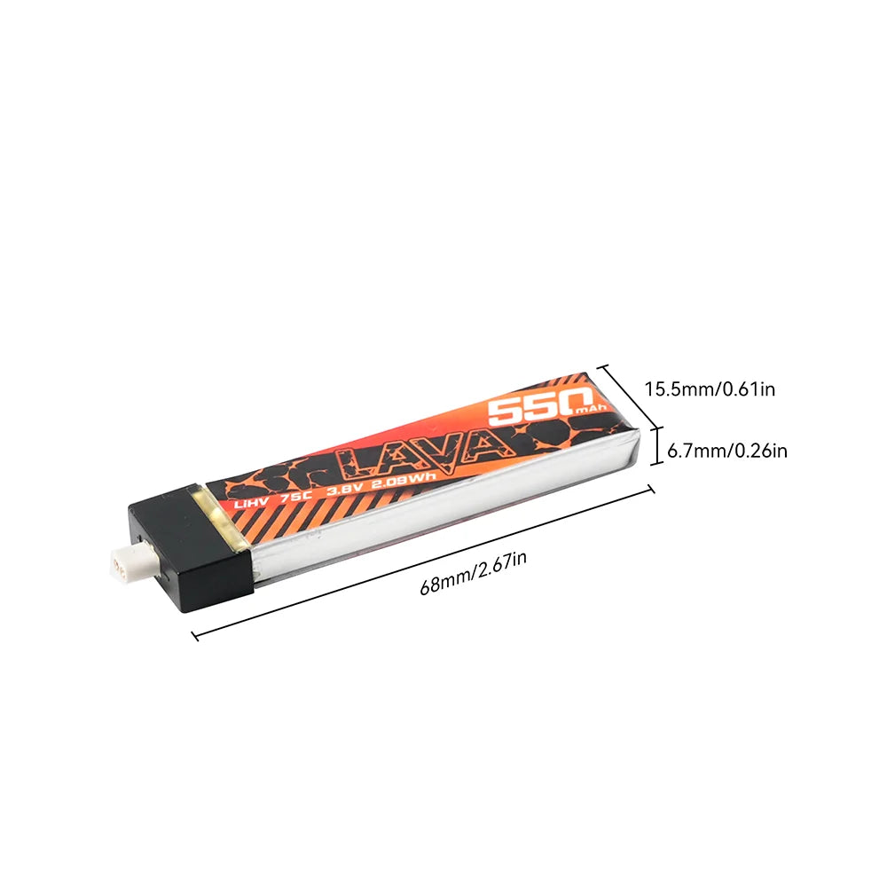 BETAFPV LAVA1S 550mAh 75C Battery (4PCS) for Meteor75 pro （HD）＆ Cetus x ＆Cetus pro