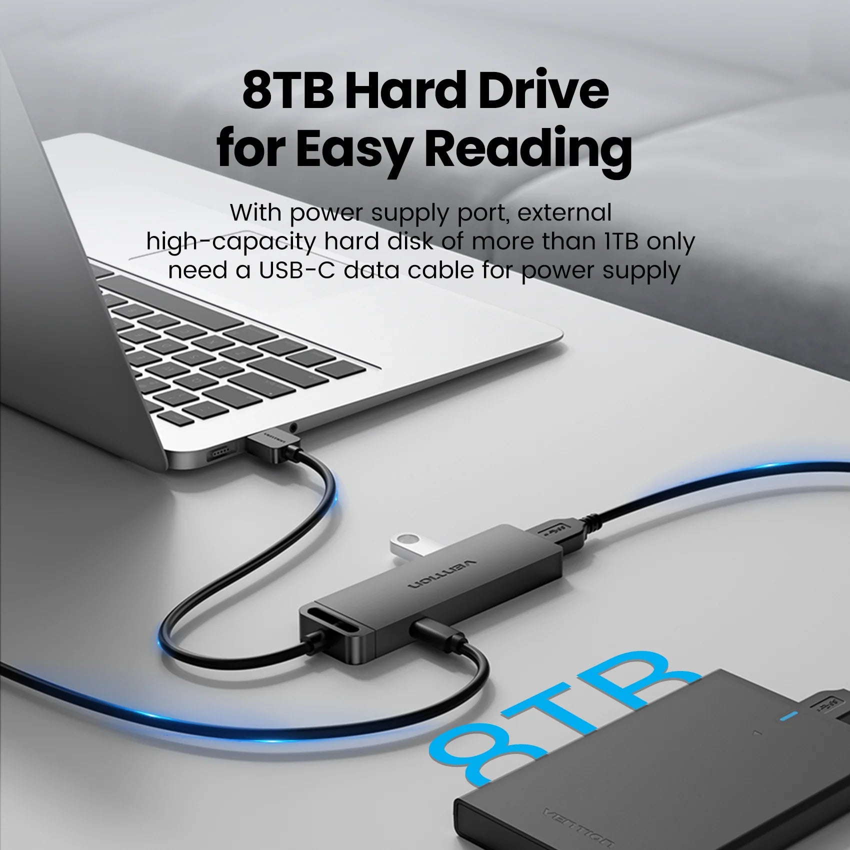 Vention USB 3.0 Hub 4‑Port | 5Gbps High‑Speed Multiport Splitter for Laptop & Desktop